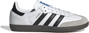 adidas Samba Og J 3-Stripes 60S Retro Contrast Trainers (White Black, US 5.5)