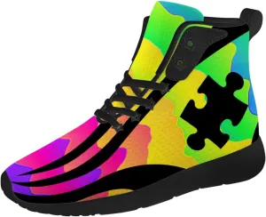 Autism Shoes for Men Women Autism Awareness High Top Sneakers High Top Shoes Gifts for Mom Dad