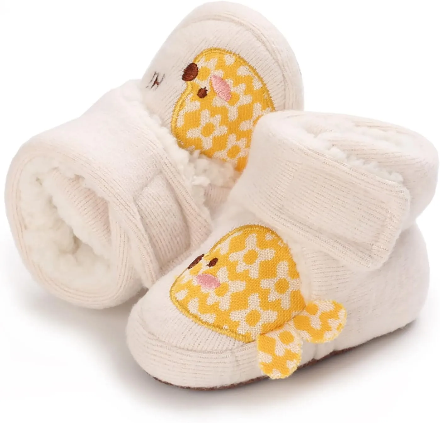 Baby Girls And Boys Warm Shoes Soft Booties Comfortable Boots Infant Toddler Fish Pattern Print Shoes Infant