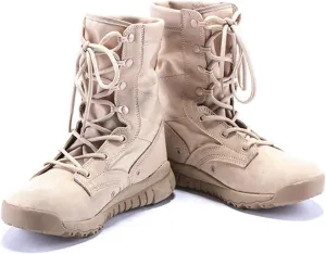 Combat Boots Men, Men Lightweight Casual High Top Lace up Military Tactical Boot, Desert Waterproof Combat Army Combat Boots, for Hiking, Hunting, Working, Walking