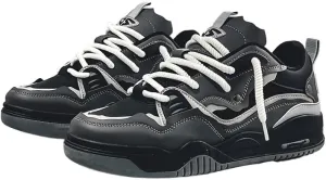 Comfy Street Skate Shoes - Non-Slip, Breathable, Lace-Up, Casual Sneakers with Soft Insoles for Men's Outdoor Activities, Hiking, and Daily Wear