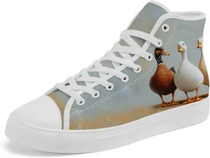 Duck High Top Canvas Shoes for Men Women High Top Sneakers Casual Shoes Gifts for Boys Girls
