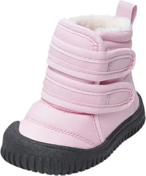 Insulated Snow Ankle Boots For Toddler Non Slip Plush Lined Winter Walking Shoes For Boy Platform Boots For Girl