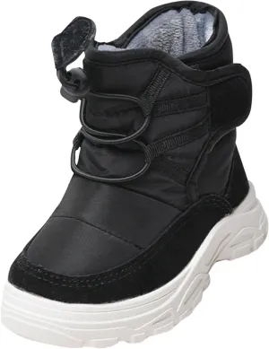Insulated Snow Shoes For Boy Winter Non Slip Walking Shoes Plush Lined Hiking Boots Waterproof Slip On Shoes