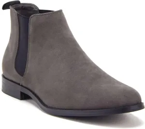 Jazam Men's B-2963 Chuck Nubuck Suede Pull-On Round Toe Chelsea Boots