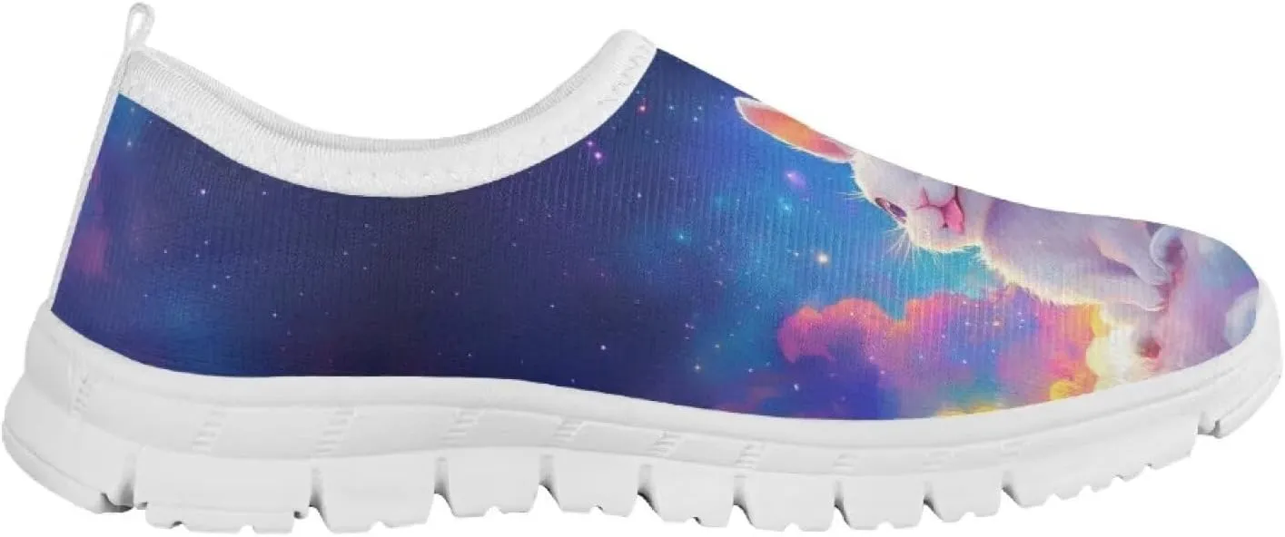 Kids Slip On Tennis Shoes Non Slip Girls Running Sports Shoes for Daily Wear