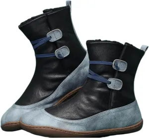 Ladmiple Snow Boots For Women Cute Tall Mid Calf High-top Winter Boots Slip on Warm Comfort Outdoor Fur Lined Ankle Booties