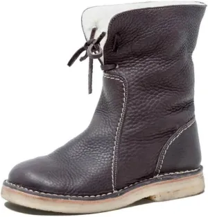 Ladmiple Snow Boots For Women Wide Width Warm Ankle Booties Comfortable Lace Up Outdoor Fur Lined Combat Winter Shoes