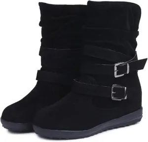 Ladmiple Winter Boots For Women Fashion Snow Boots Warm Ankle Booties Slip On Outdoor Fur Lined Casual Walking Shoes