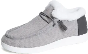 Lausiuoe Cute Winter Boots For Women Fashion Ankle Booties Slip On Comfortable Snow Fuzzy Boots Casual Walking Loafers Shoes