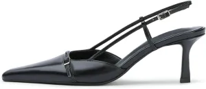 MAVMAX Slingback Heels for Women Bow Pointed Close Toe Stilettos High Kitten Heels Pumps Dress Party Heeled Sandals