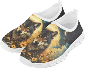 Stylish Slip On Flats Sneakers for Boys & Girls,Comfortable Athletic Shoes for Outdoor & Daily Wear,White Sole