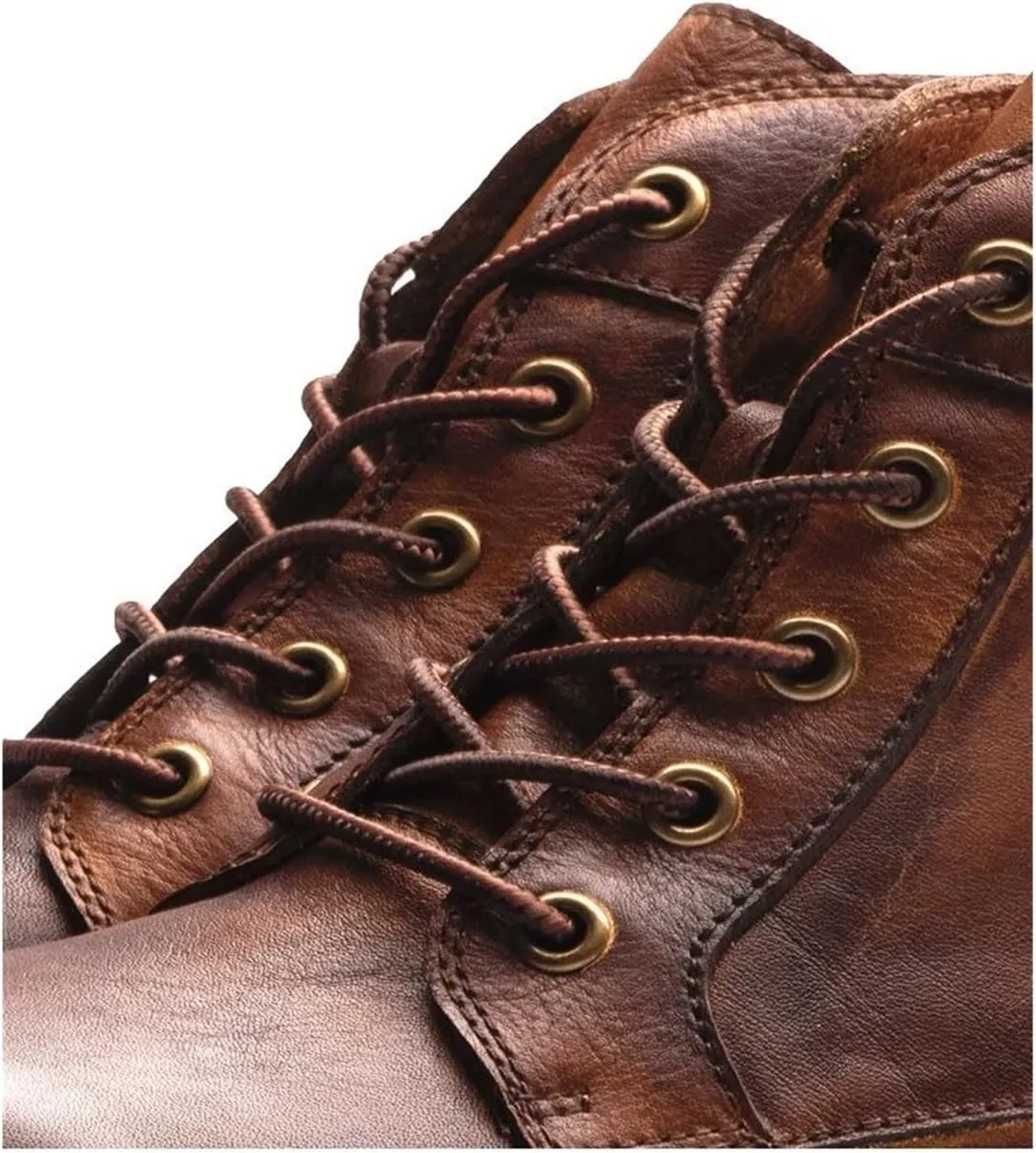 Tzsaixeh Mens Casual Lace Up Motorcycle Boots Classic Combat Ankle Boots Autumn Winter Military Boots Men's Vintage Lace-Up Chelsea Boots