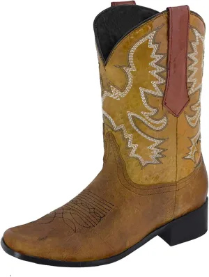Womens Boots Retro Exquisite Leather Non-slip Low-heeled Boots for Women Beautiful Elegant Pattern Mid-Calf Boots