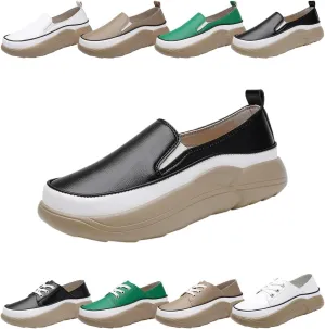 Women's Comfortable Lace-Up Platform Sneakers, Soft Sole Lightweight Walking Shoes for Maternity & Daily Wear
