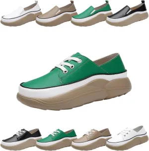 Women's Comfortable Lace-Up Platform Sneakers, Soft Sole Lightweight Walking Shoes for Maternity & Daily Wear