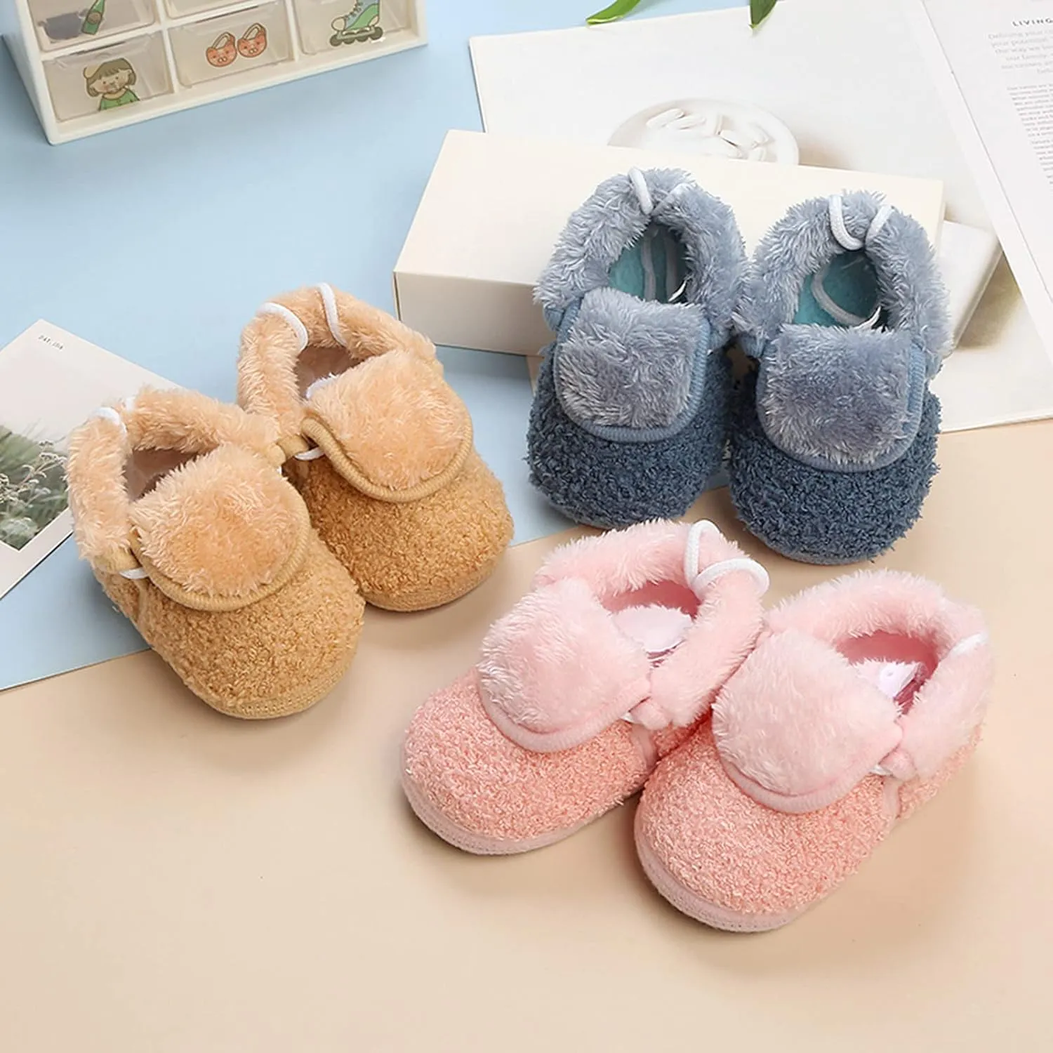 Womens Soft Curly Full Slippers Memory Foam Lightweight House Shoes Cozy Loafer with Fleece Lined