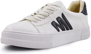Women's White Platform Sneakers Stylish Splicing with Accents - Perfect for Daily Wear Comfortable and campaigns Durable Casual Shoes