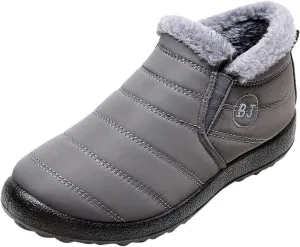 Womens Winter Snow Boots - Women Warm Fur Lined Ankle Booties Lightweight Comfortable Shoes for Women Waterproof Non Slip Outdoor Shoes Slip On Cold Weather Boots for Walking Travel